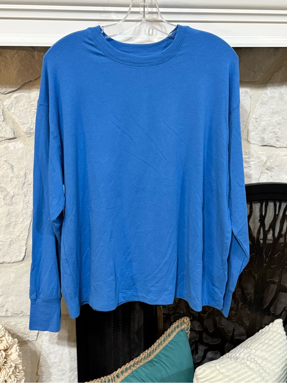 aerie Offline Crewneck Tee in Bright Blue